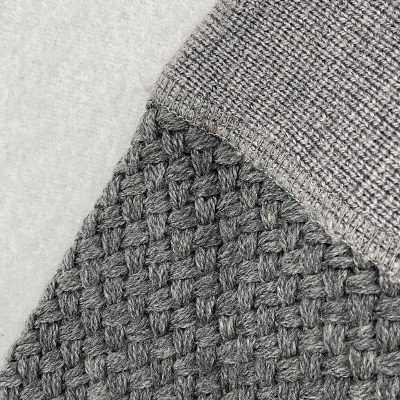 FISHER FOUND Sweater S EILEEN FISHER Patchwork Crafted Jumper Crochet Gray USA - Picture 5 of 13